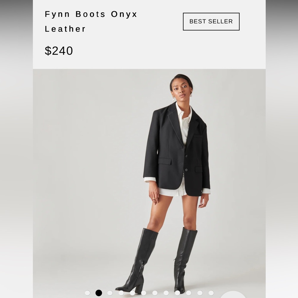 Dolce Vita Leather Fynn Boot (Knee High) Onyx